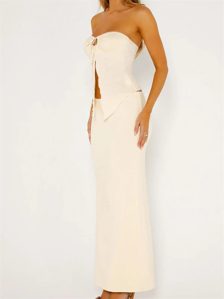 Chic Women's 2-Piece Cutout Tie-Up Outfit Set - Image 5