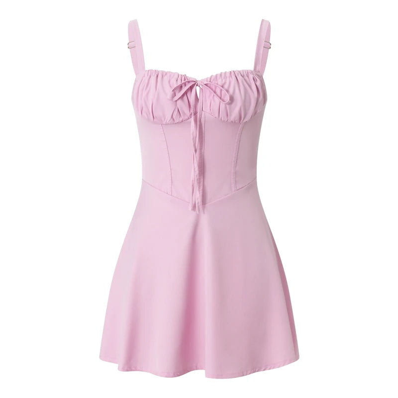 Vintage Backless A-Line Mini Dress with Corset Top - Image 7
