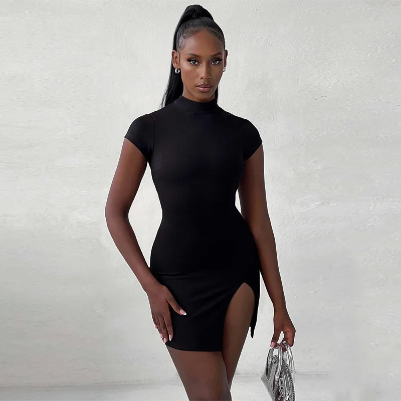 Women’s Black Mini Bodycon Dress for Summer Party - Image 7