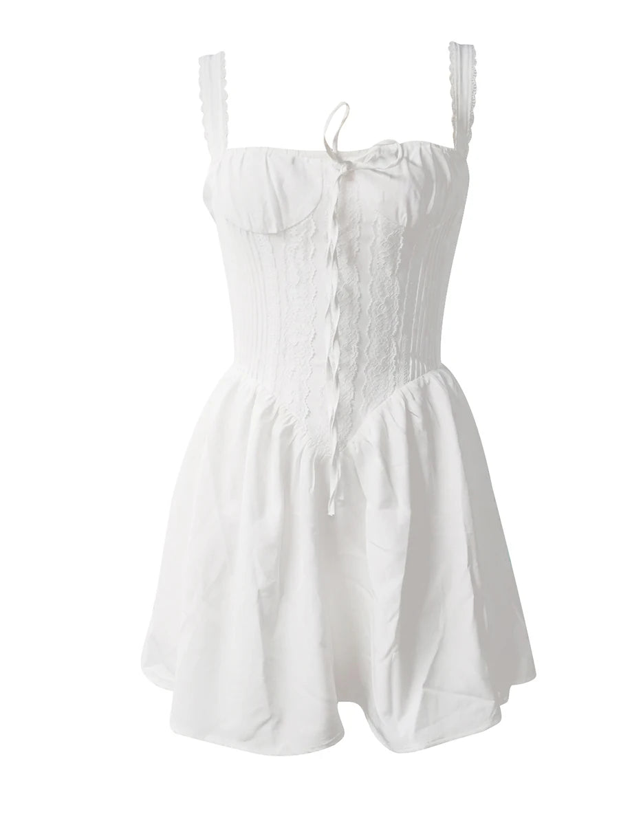 Women's Sleeveless Tie-Up Summer A-Line Dress - Image 5
