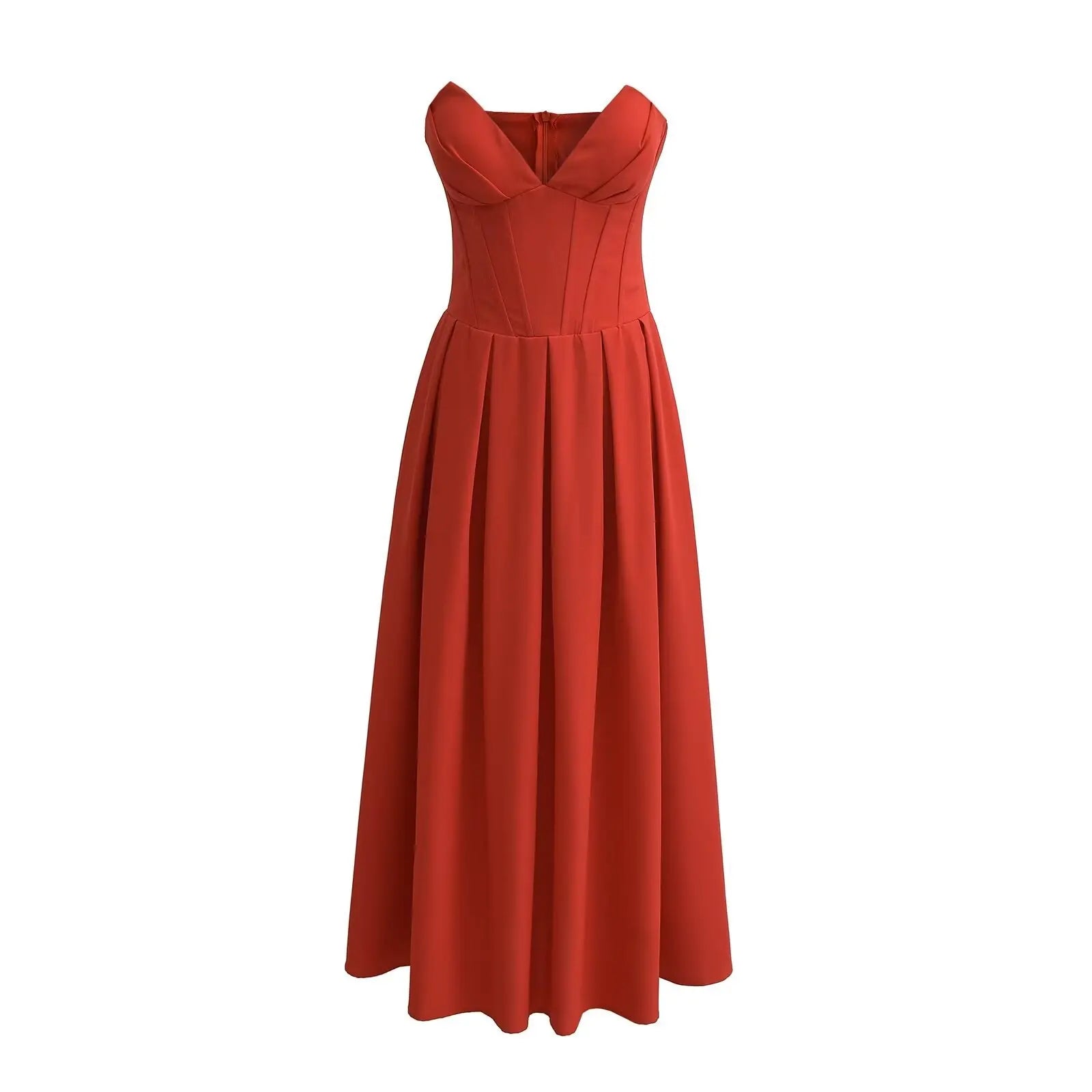 Elegant Sleeveless Backless High Waist A-line Yellow Dress - Image 7