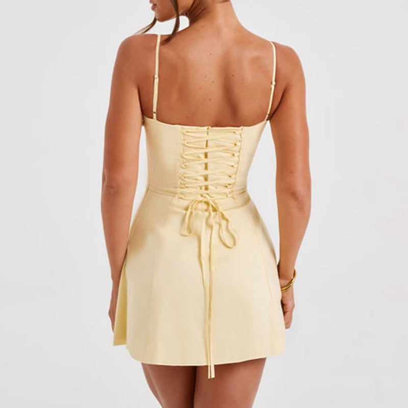 Chic Backless Sleeveless Mini Dress for Party Nights - Image 7