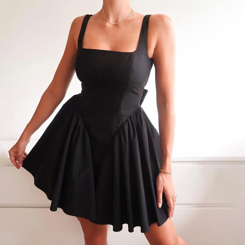 Cute Backless Ruffle Mini Dress for Parties and Holidays - Image 4