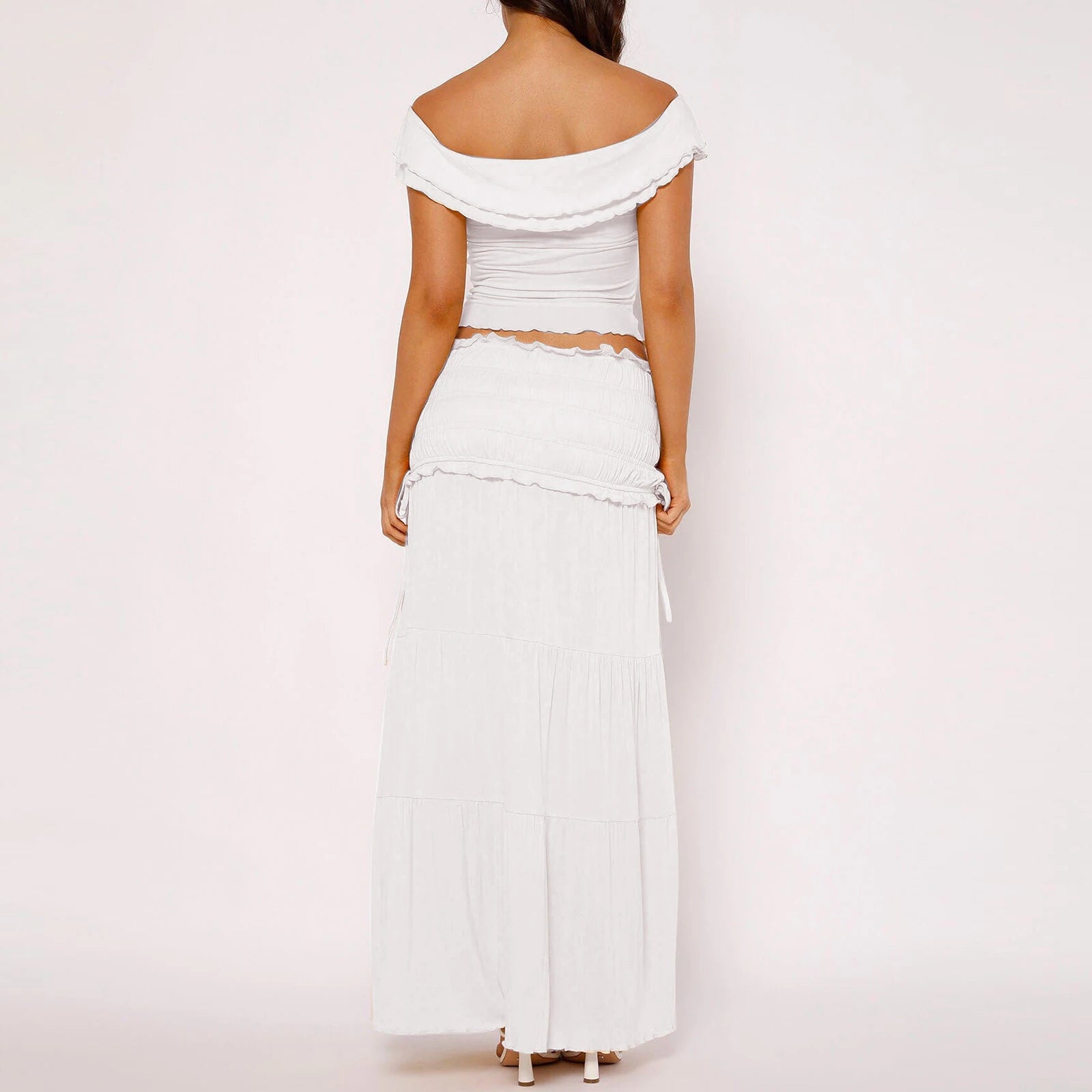 Elegant Off-Shoulder Summer Two-Piece Outfit for Women - Image 6