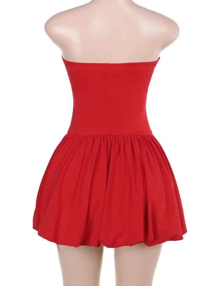 Elegant Strapless Backless Ruffle Mini Dress for Events - Image 6