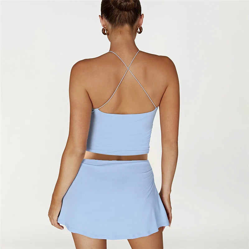Women's Solid Color Floral Hollow-Out Sleeveless Crop Top - Image 4