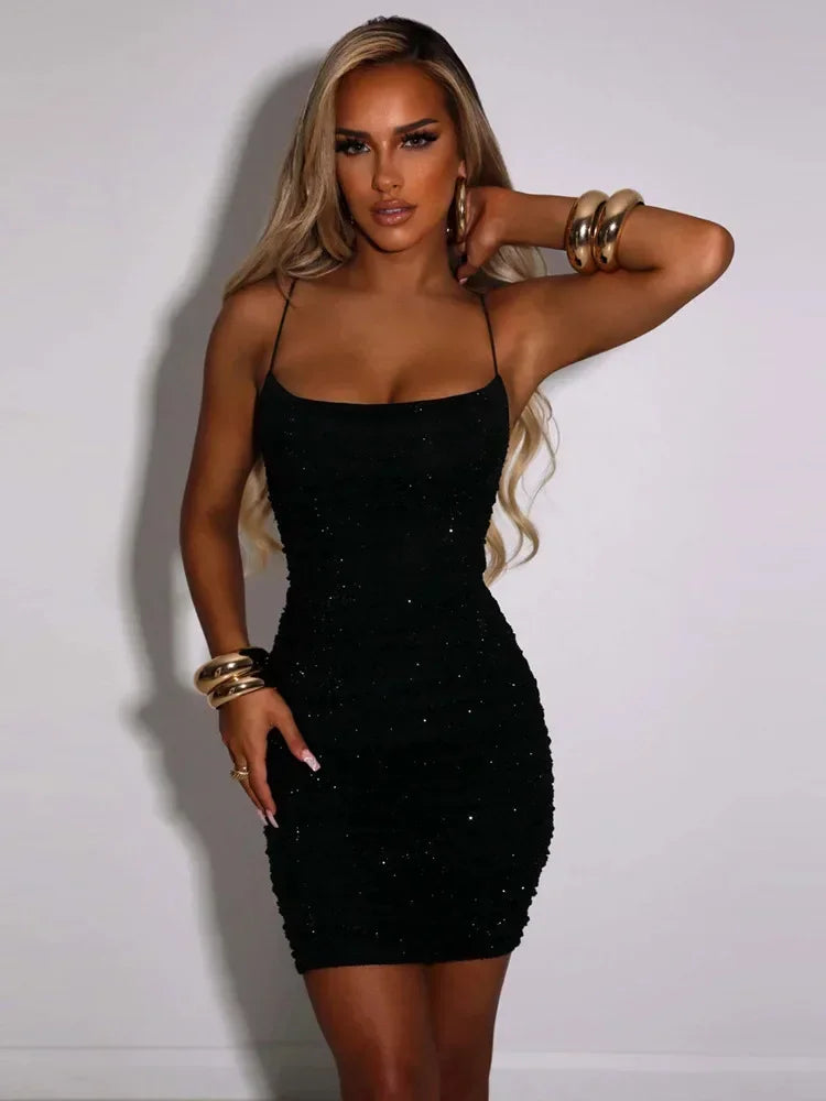 Backless Spaghetti Strap Mini Dress for Summer Parties - Image 4