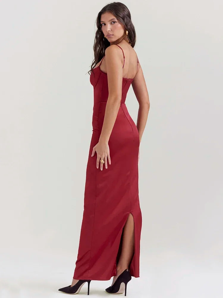 Elegant Backless Bodycon Maxi Dress for Evening Events - Image 4