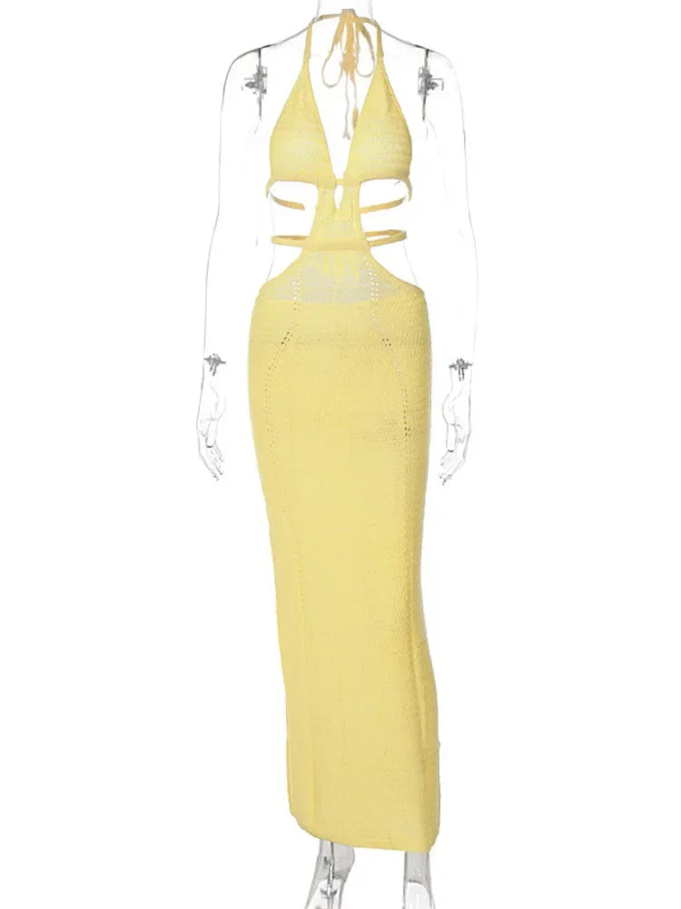 Hollow Out Backless Maxi Dress for Women - Sexy Party Style - Image 8