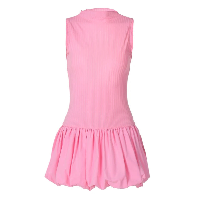 Women’s Backless Rib Knit Mini Dress for Parties - Image 9