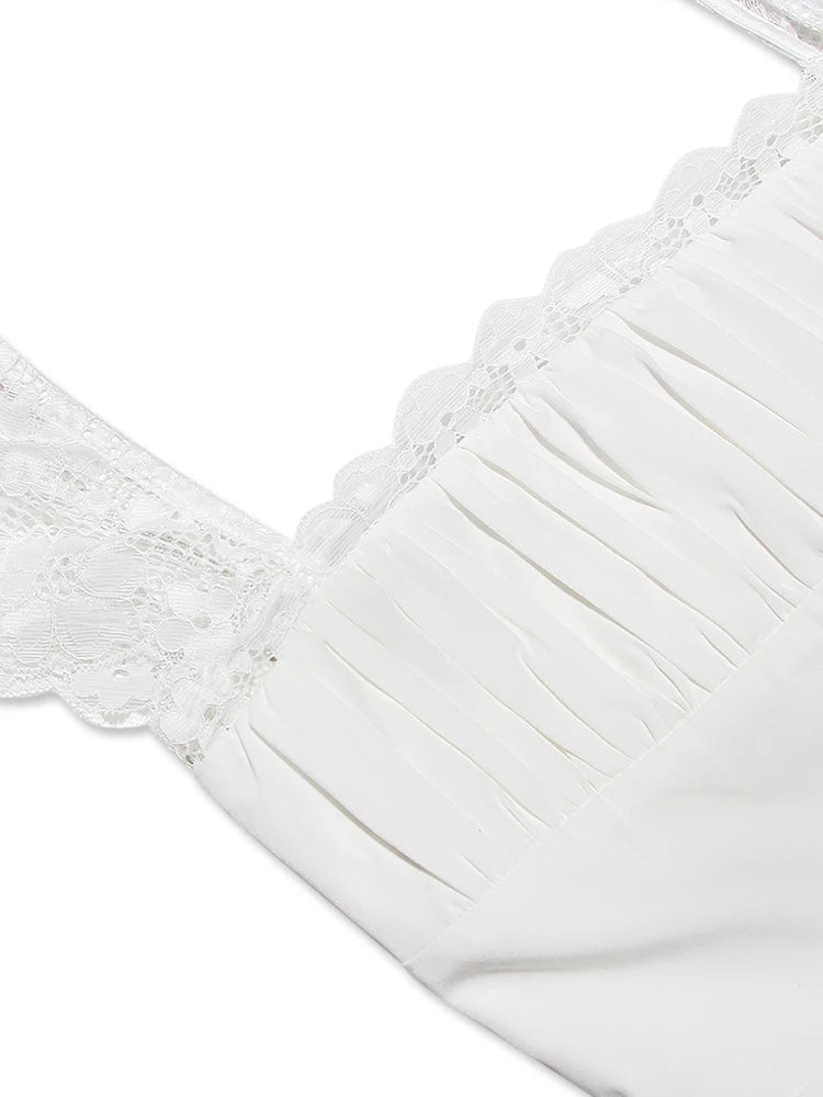 Elegant Lace Patchwork Short Dresses for Summer Parties - Image 6