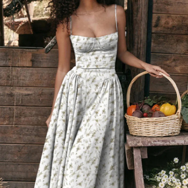 French Retro Women's Summer Skirt with Suspenders - Image 9