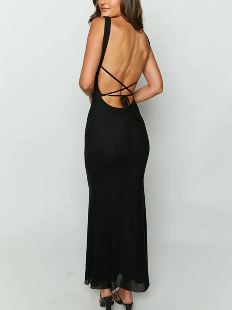 Chic Backless Sleeveless Bodycon Dress for Women - Image 5