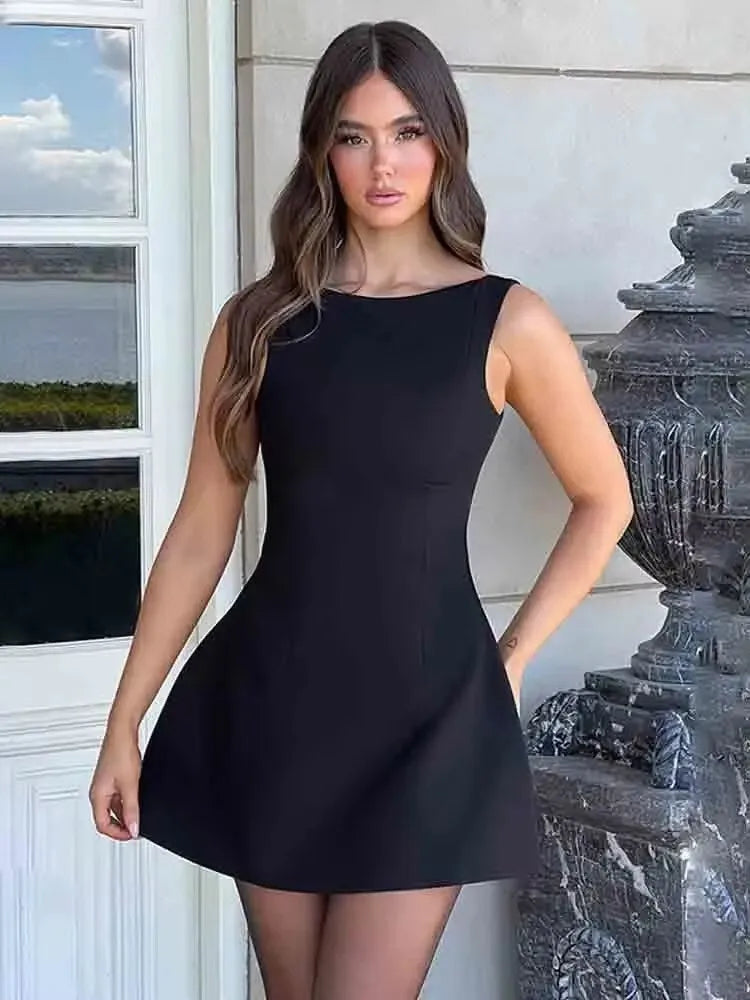 Elegant White A-Line Square Collar Evening Party Dress - Image 13