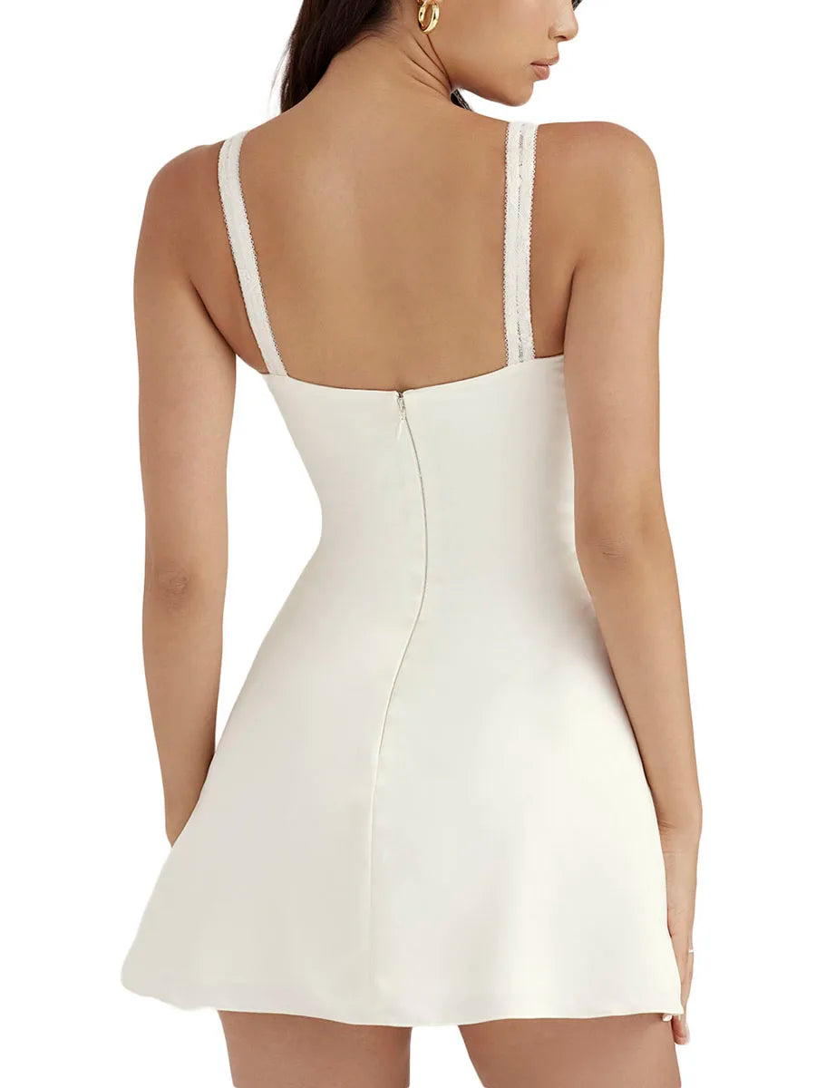 Chic Women's Summer Backless Lace Sling Dress - Image 5