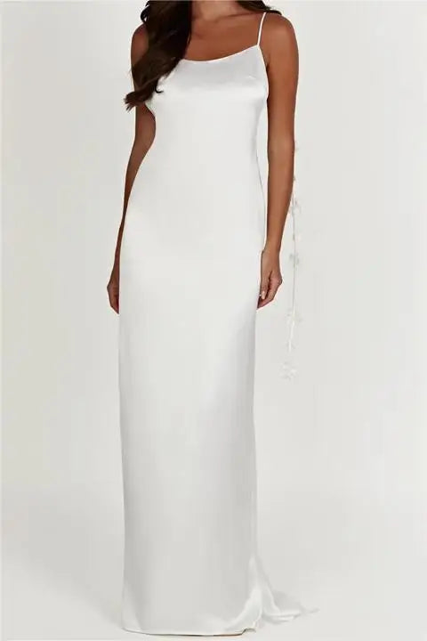 Elegant Sleeveless Bodycon Dress with Floral Tassels for Summer Parties - Image 6