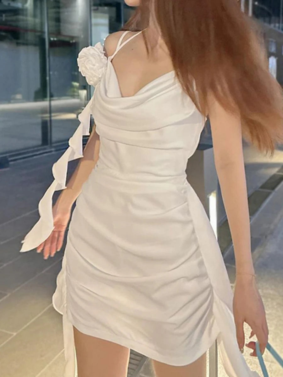 Floral Sleeveless Wrapped Dress for Casual Summer Parties - Image 6