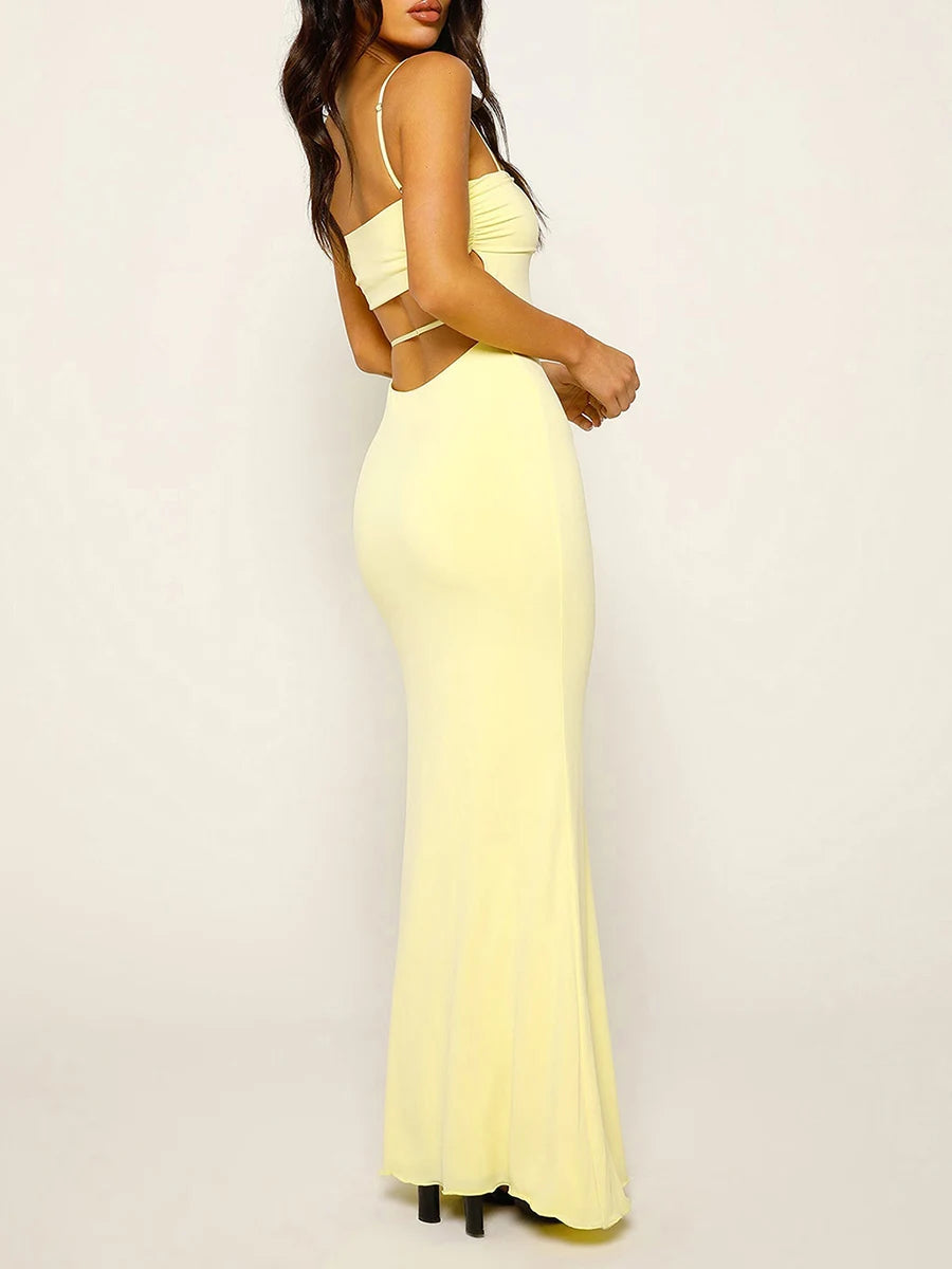 Women's Slim Fit Square Neck Cami Dress - Adjustable Straps - Image 3