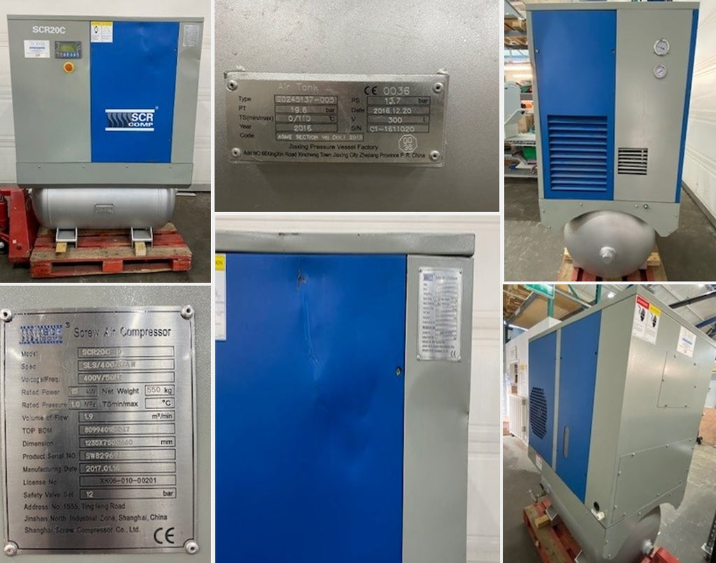 ex demo SCR air compressor for sale, 15kw rated