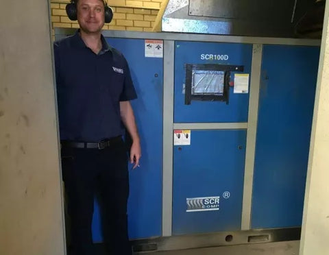 SCR air compressor installation no 700 in Australia