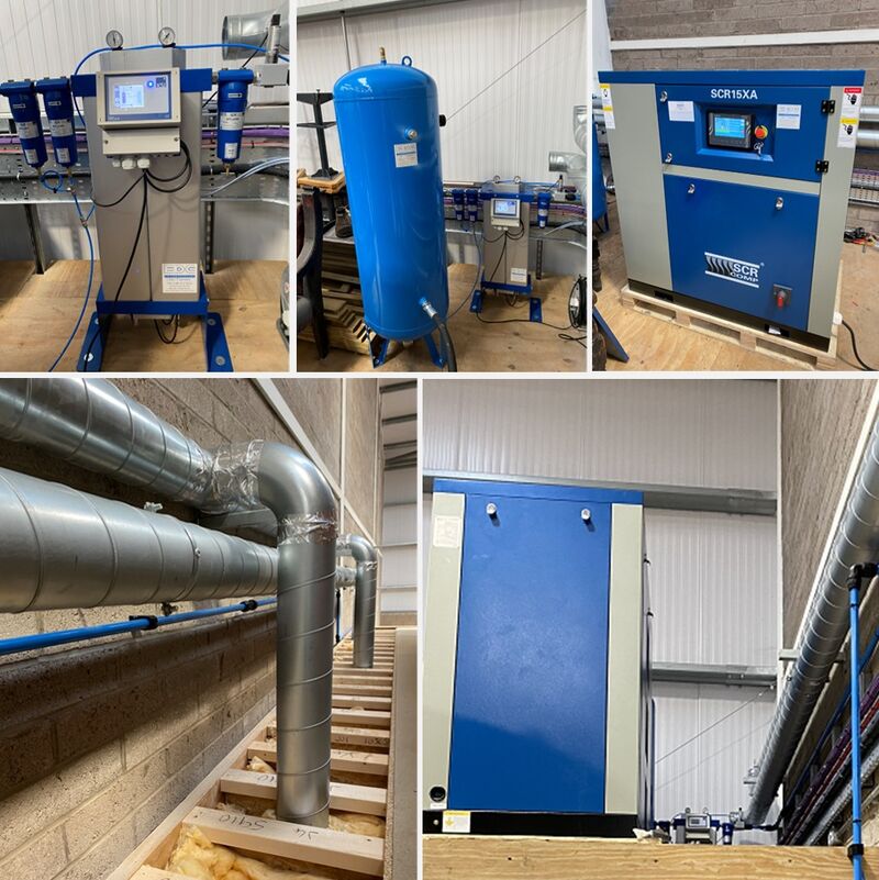 full compressed air systems including poipework fitted by edc air compressors