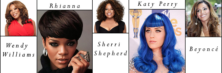 Celebrities and wigs