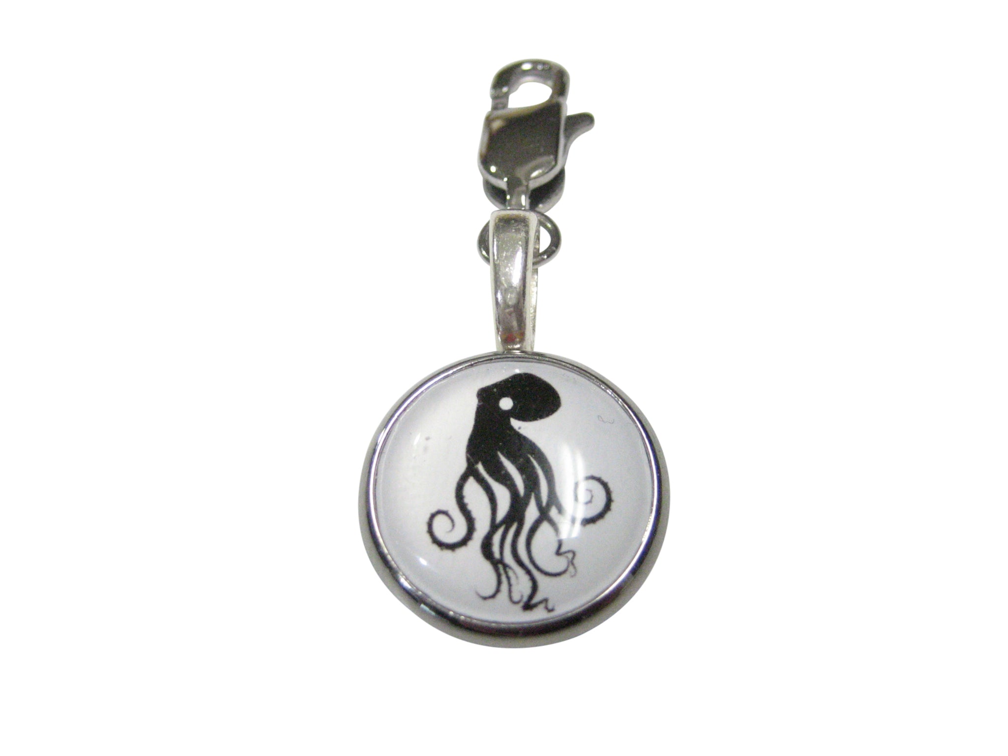 Round Wild Octopus Pendant Zipper Pull Charm