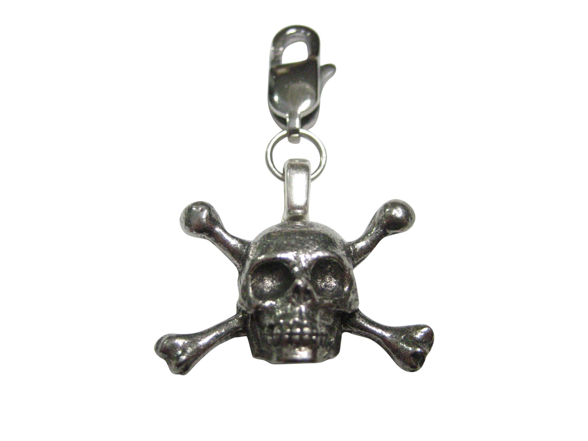 Skull Cross Bones Pendant Zipper Pull Charm