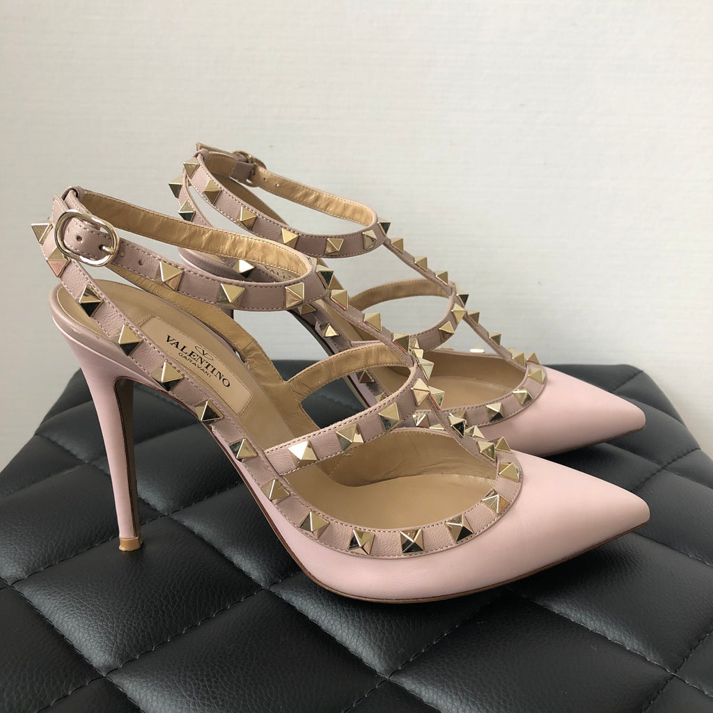 water rose valentino sandals