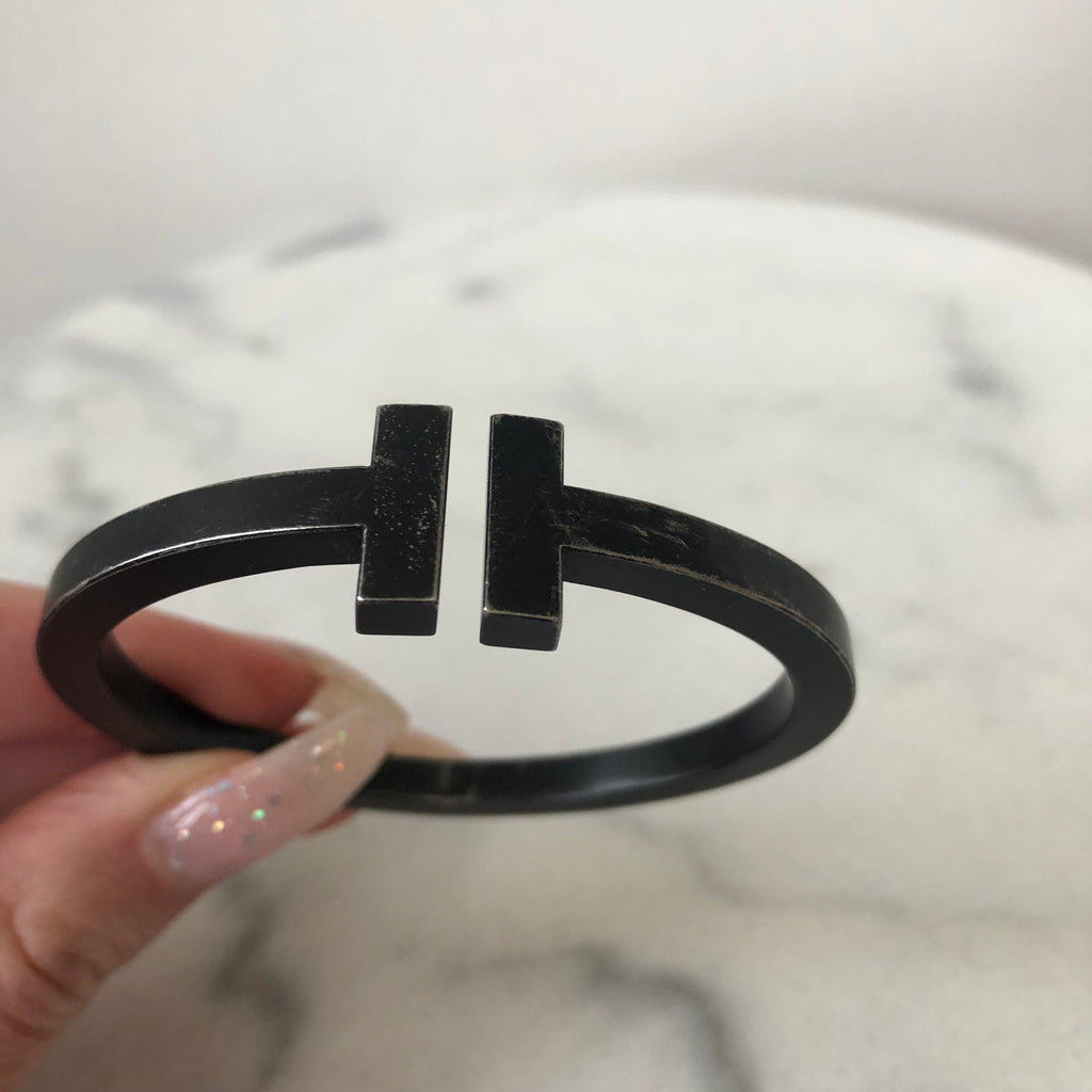 tiffany t black bracelet