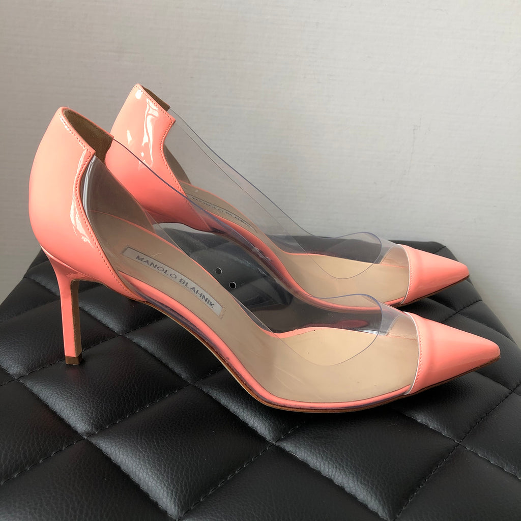 manolo blahnik pvc pumps