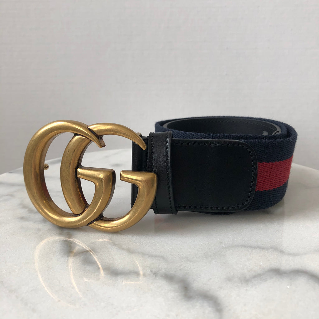 nylon web belt with double g buckle