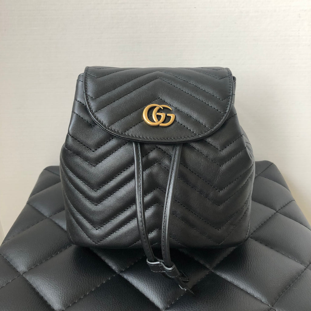 black mini gg marmont 2.0 backpack