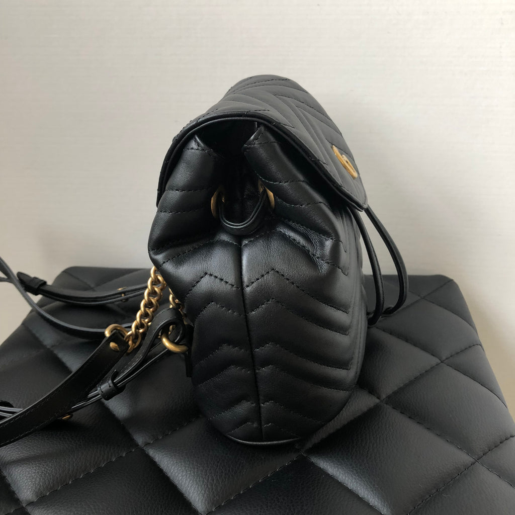 black mini gg marmont 2.0 backpack