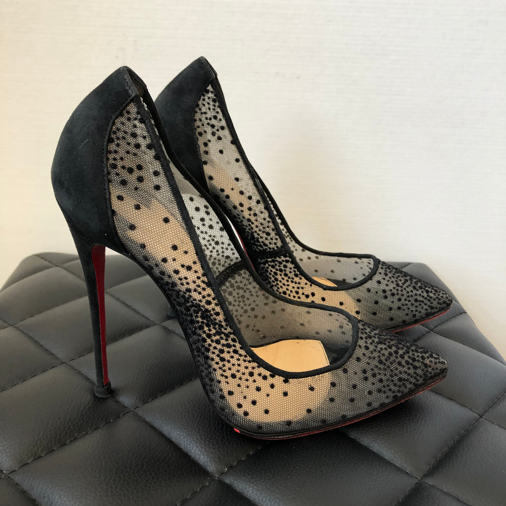 louboutin lace pumps