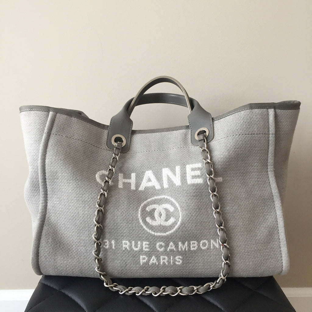 Chanel Deauville Canvas Tote Bag Large Sale | IQS Executive