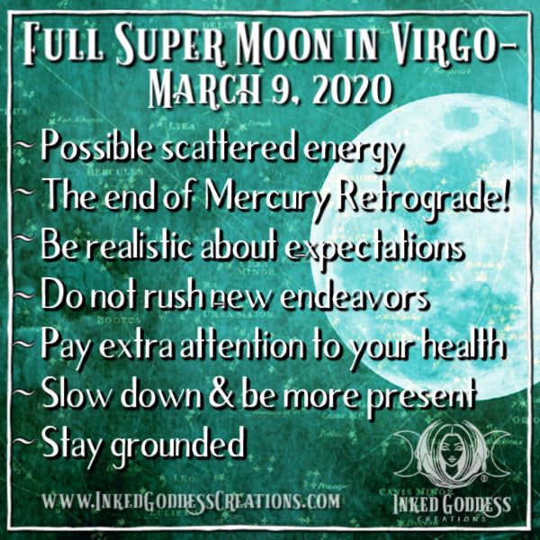 Full Super Moon in Virgo March 9, 2020