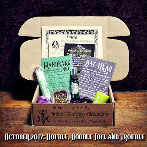 October 2017 Magick Mail Box: Double, Double, Toil & Trouble