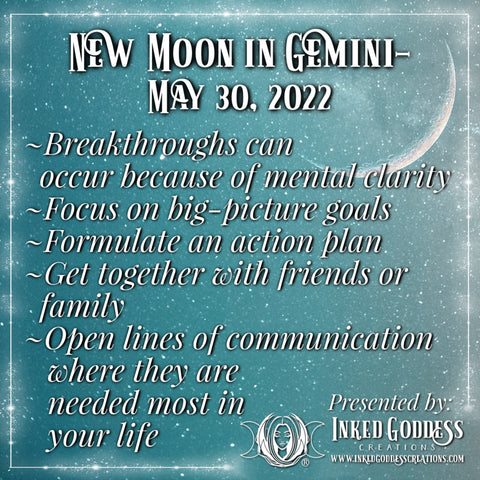 New Moon in Gemini- May 30, 2022