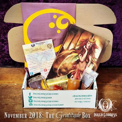 November 2018 Inked Goddess Creations Box: The Gratitude Box