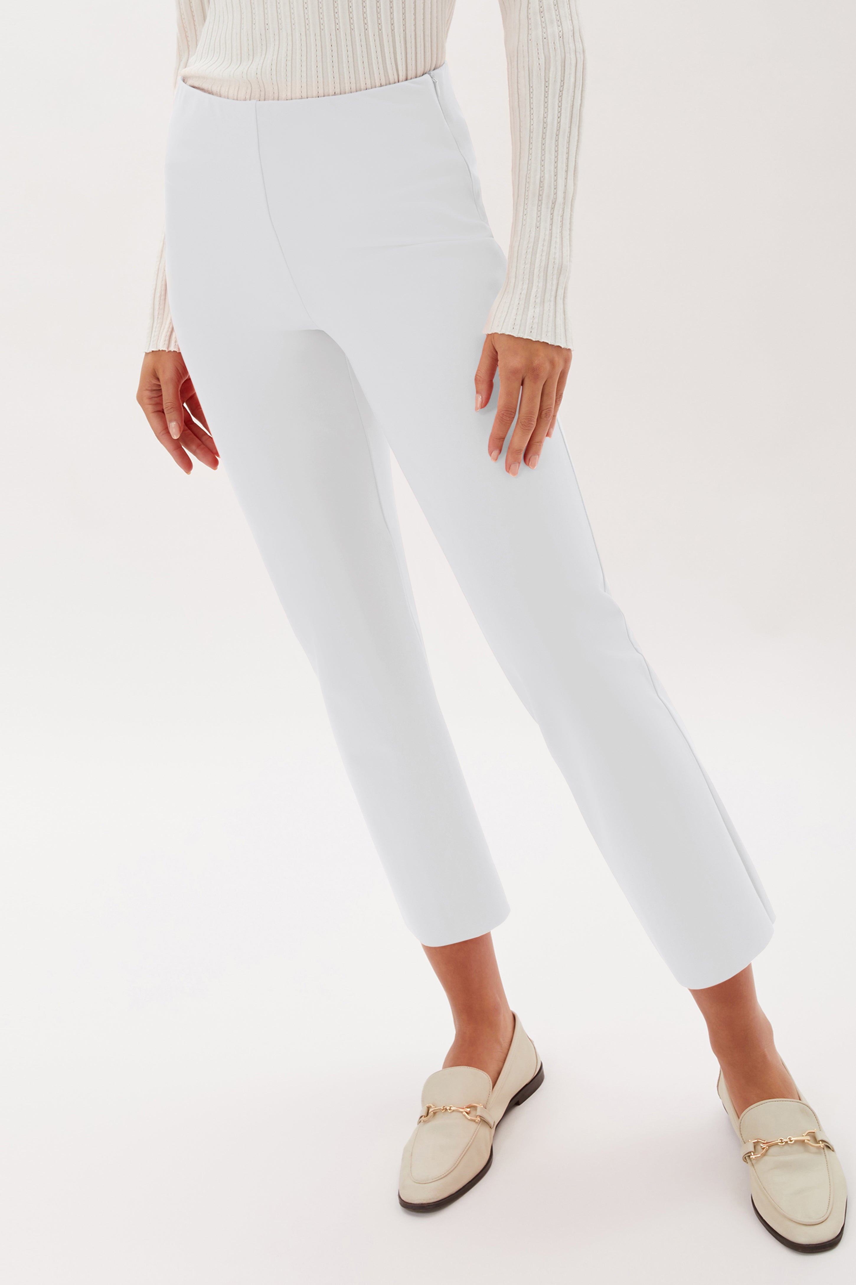 Image of Prince Crop Flare Pant - White