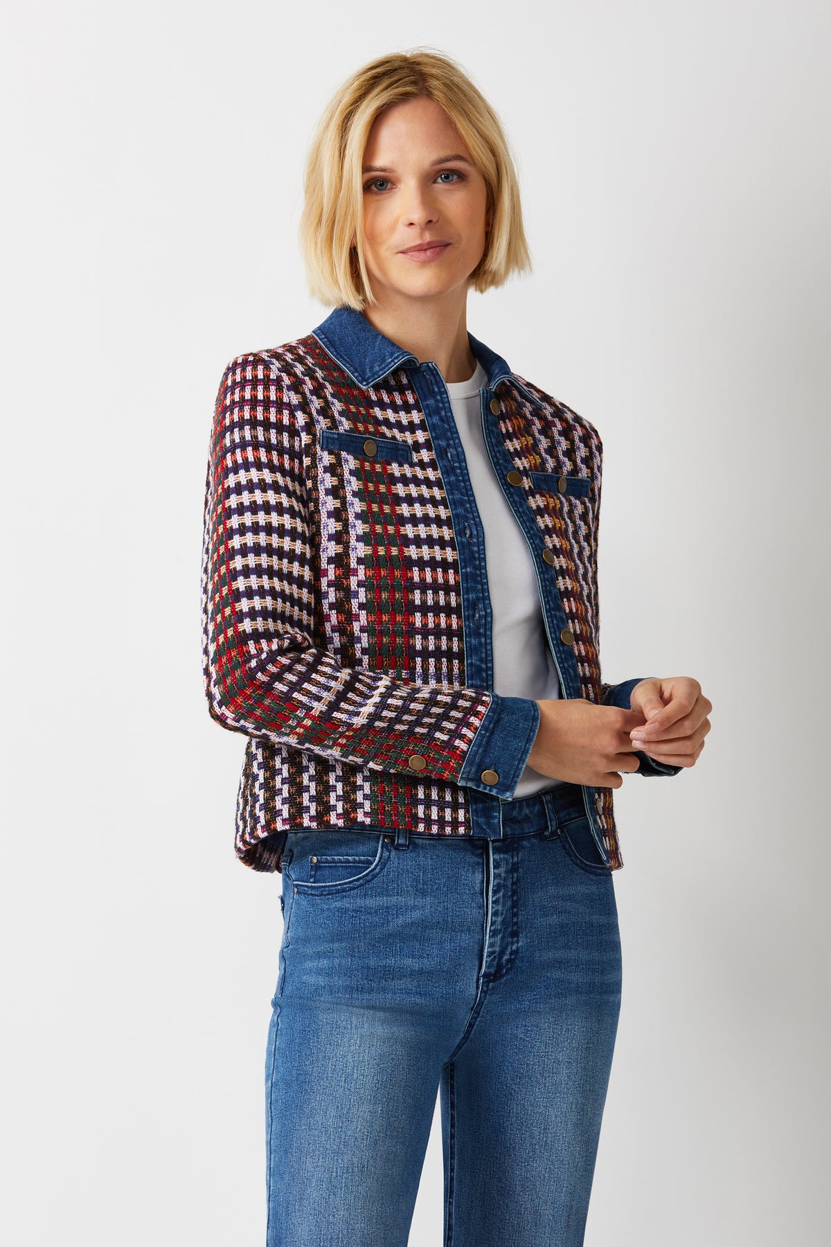 deres sceneless tweed jacket ecru | veranstaltungen.lkz.de