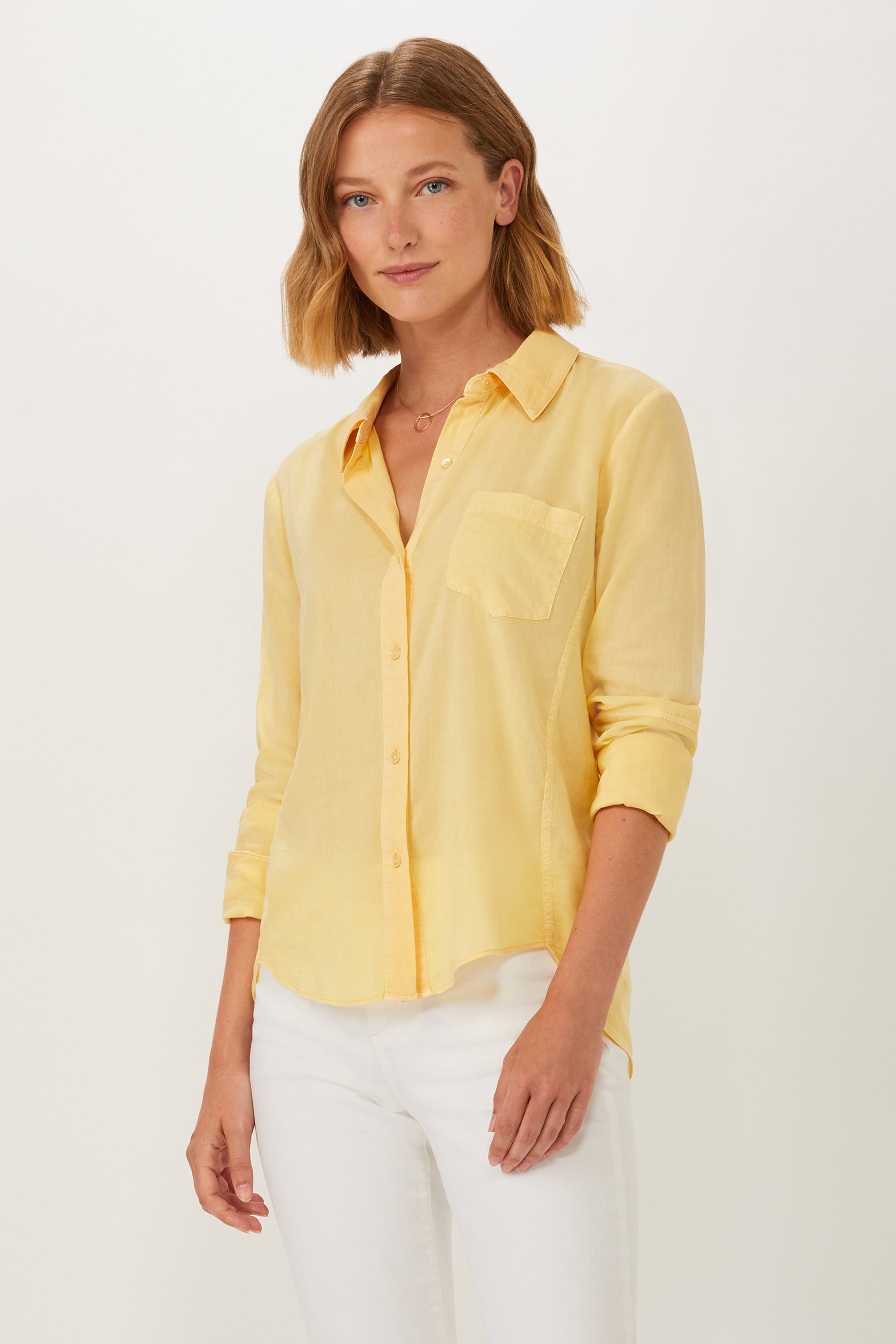 Image of Hepburn New Classic Shirt - Sunny Yellow