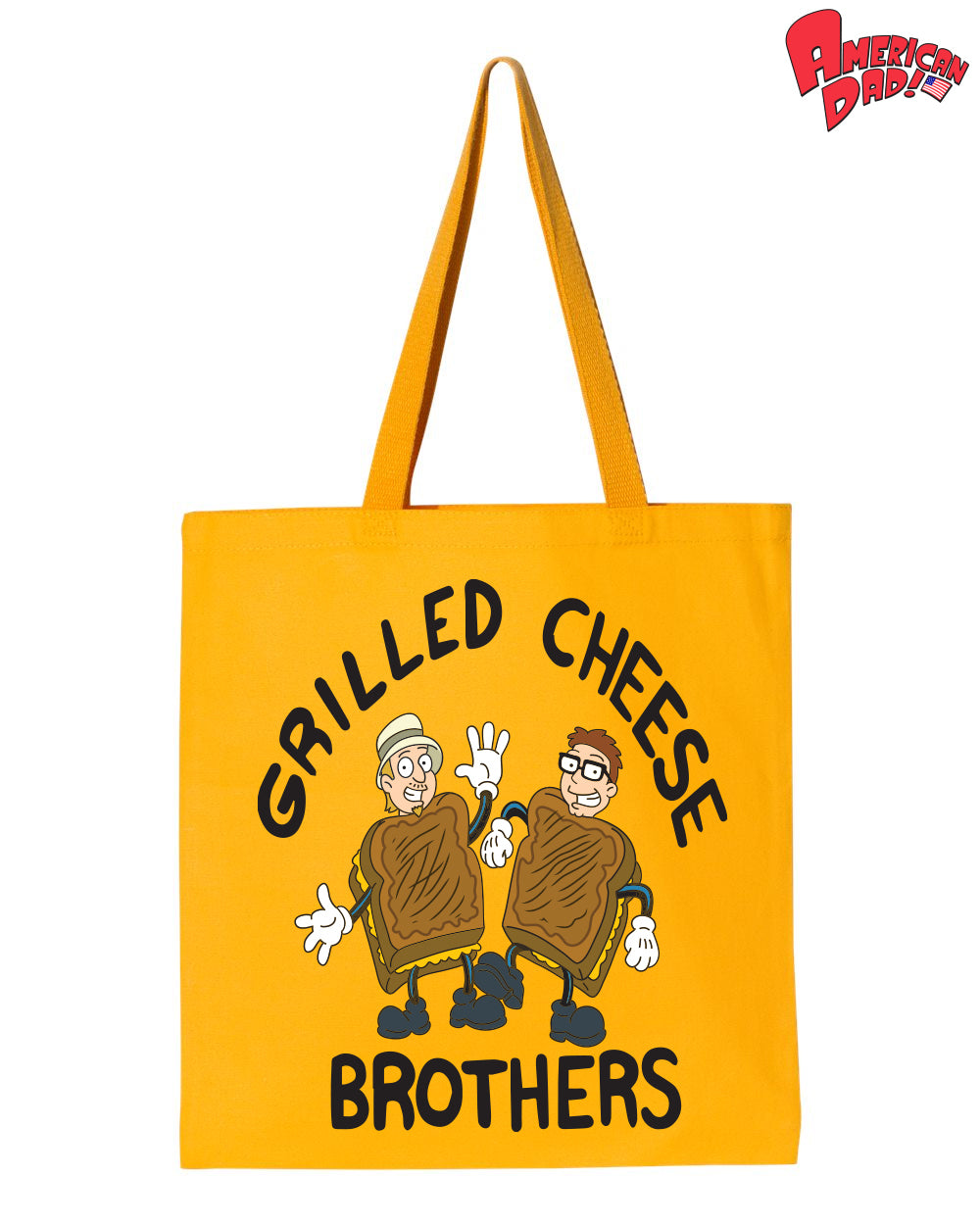 2021 American Dad Grilled Cheese Brothers heavy canvas grocery tote (pre-order, ships 8/15-8/30)