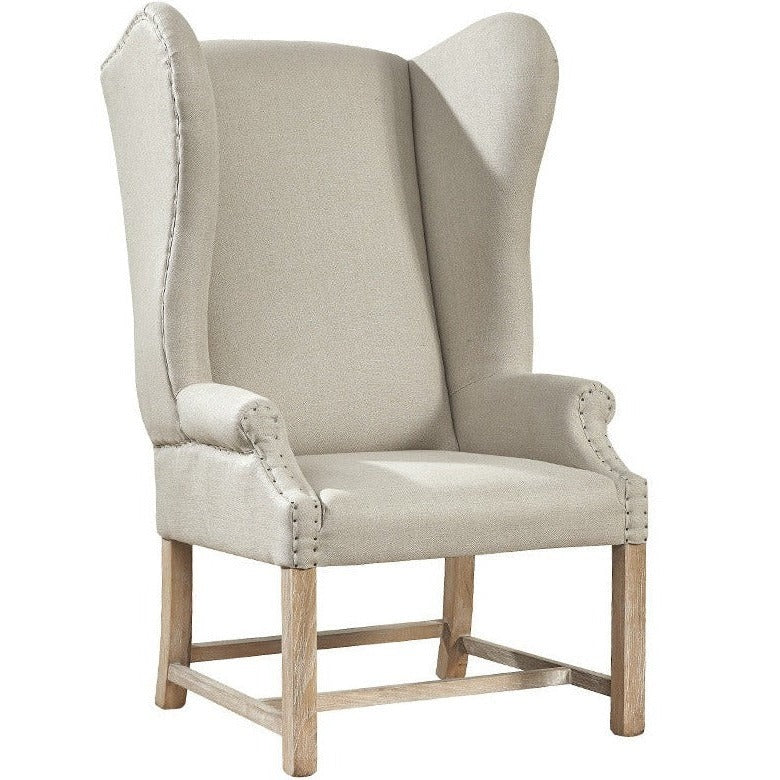 Grand Linen Wingback Chair Jordans Home