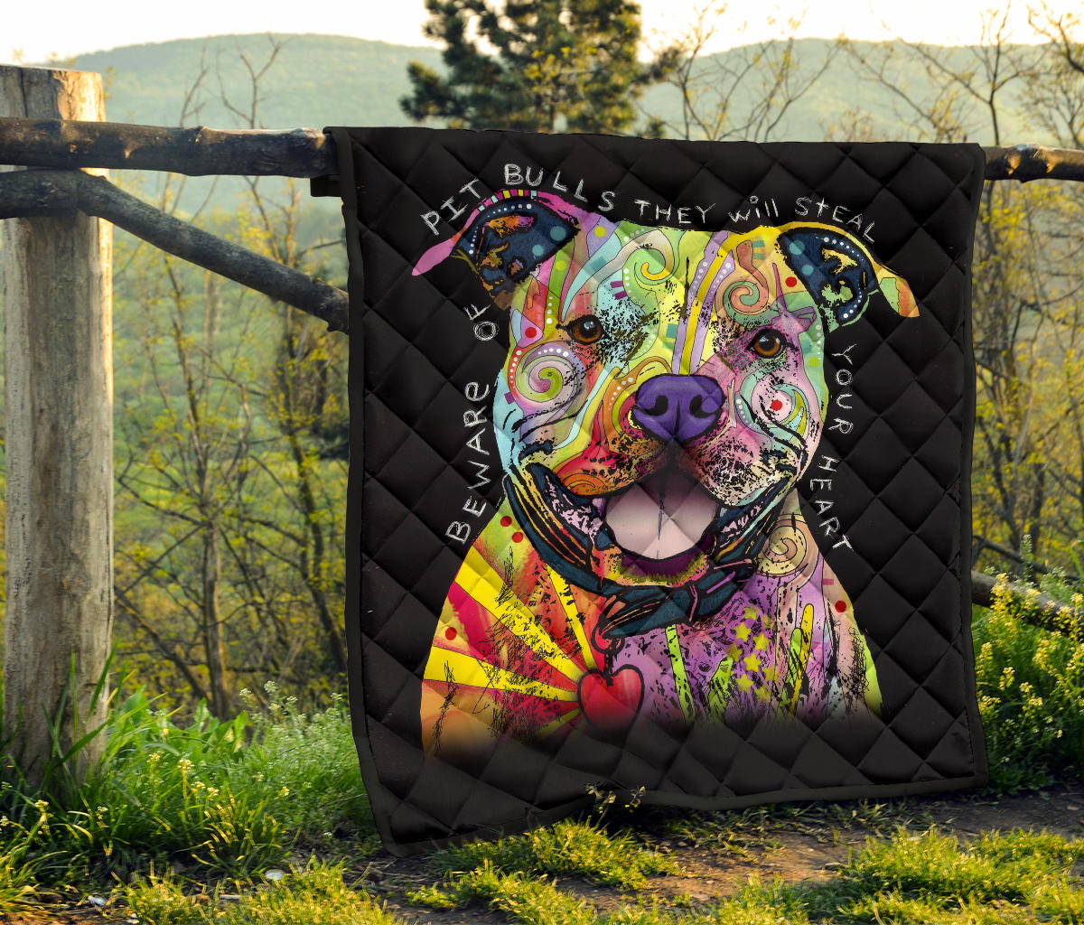 pit-bulls-steal-your-heart-premium-quilt-dean-russo-art-the-tc-shop