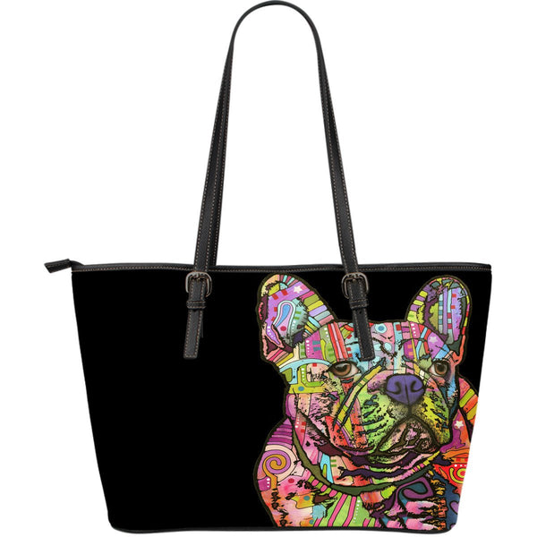 French Bulldog Series Leather Tote Bag (Large) - The TC Shop