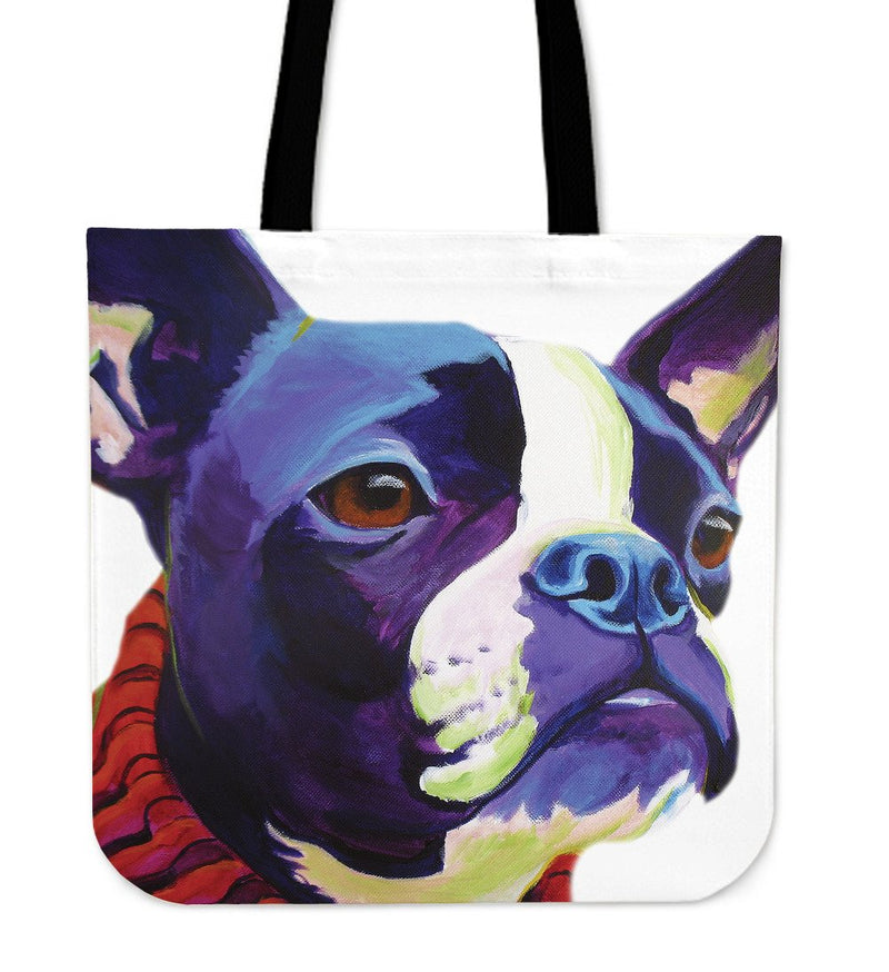 boston terrier tote bag