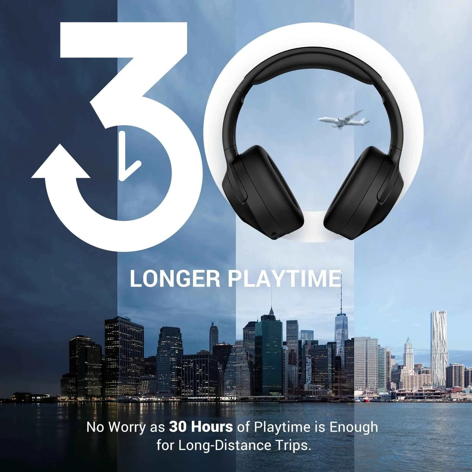 COWIN E11 Headphones Wireless and Wired with Active Noise Control, Bluetooth 5.2 Connectivity, and Hi-Fi Sound