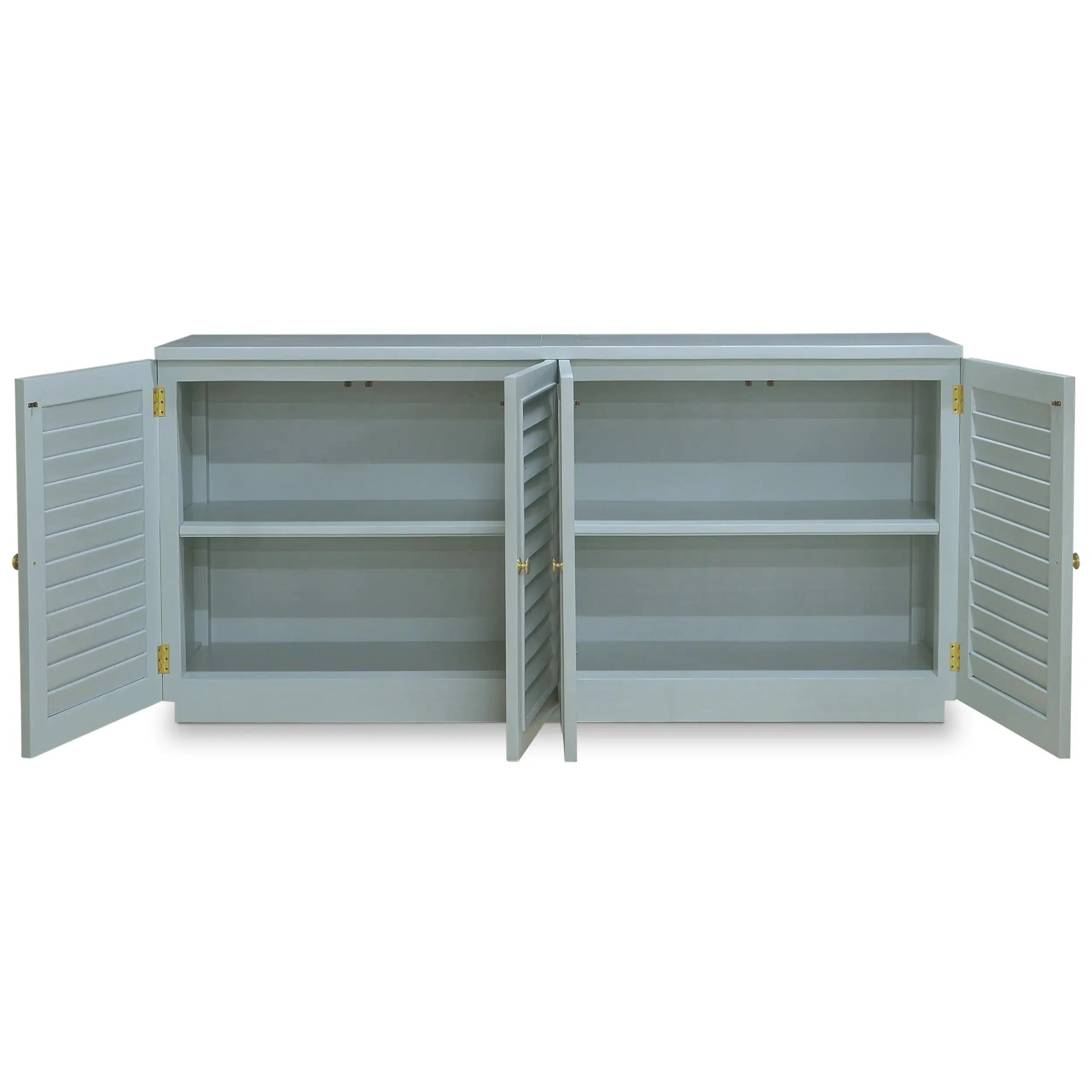 Ocean Blue 4-Door Sideboard with Oxford Shutter Design